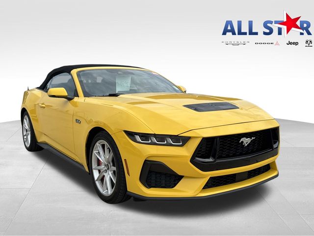 Yellow 2024 Ford Mustang GT Premium Convertible RWD Convertible Rear-Wheel Drive 6-Speed Manual