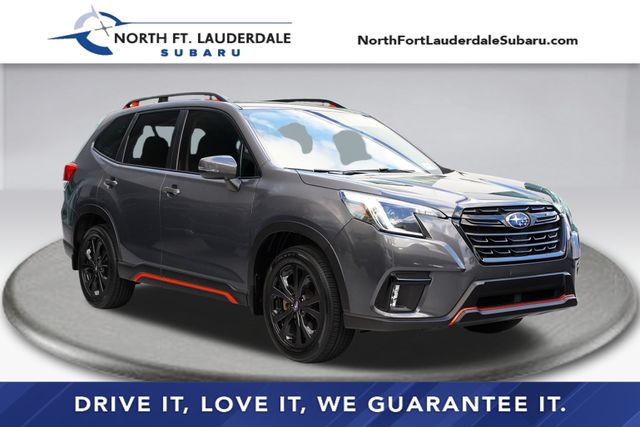 Gray Metallic 2023 Subaru Forester Sport Crossover AWD SUV / Crossover All-Wheel Drive Continuously Variable Transmission