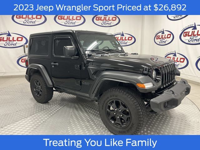 Black Clearcoat 2023 Jeep Wrangler SUV / Crossover Four-Wheel Drive 8-Speed Automatic