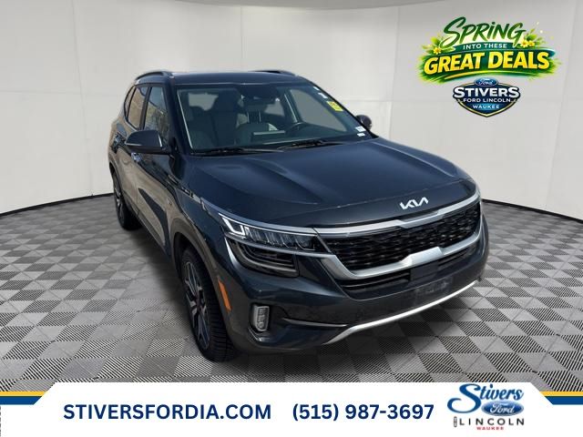 Gravity Gray 2022 Kia Seltos SX Turbo AWD SUV / Crossover All-Wheel Drive 7-Speed Automatic