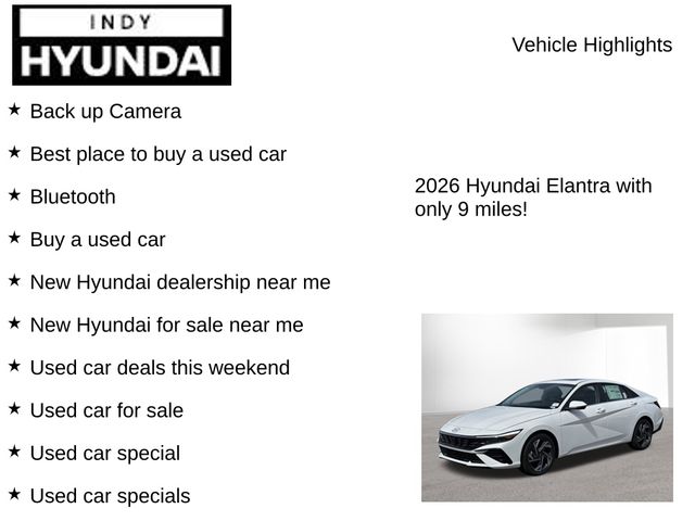 New 2026 Hyundai Elantra For Sale in Indianapolis, IN