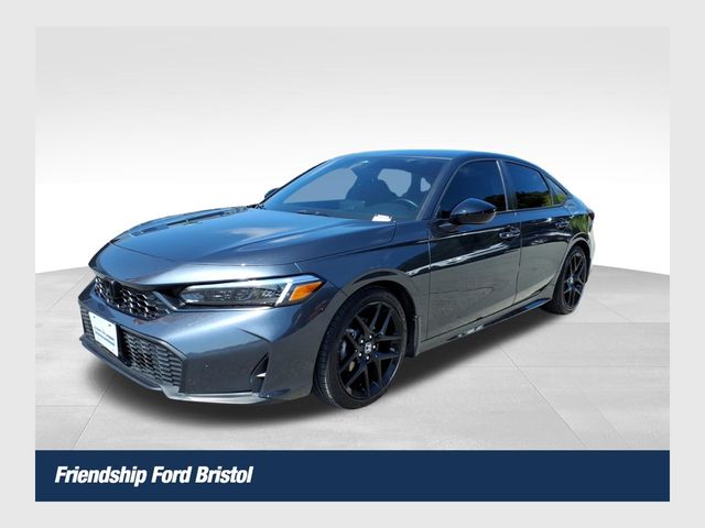 Gray 2025 Honda Civic Sedan Front-Wheel Drive Continuously Variable Transmission