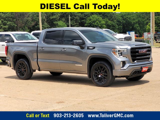 Gray (Satin Steel Metallic) 2021 GMC Sierra 1500 Elevation Crew Cab 4WD Pickup Truck Four-Wheel Drive Automatic