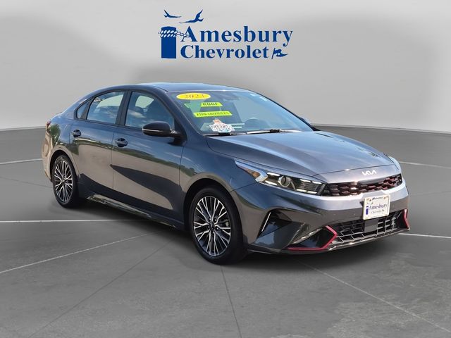 Gravity Gray 2023 Kia Forte Sedan Front-Wheel Drive Continuously Variable Transmission