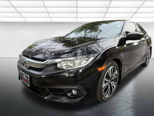 Black 2017 Honda Civic Sedan Front-Wheel Drive Continuously Variable Transmission
