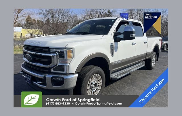 Star White Metallic Tri-Coat 2021 Ford F-250 Super Duty King Ranch Crew Cab 4WD Pickup Truck Four-Wheel Drive Automatic