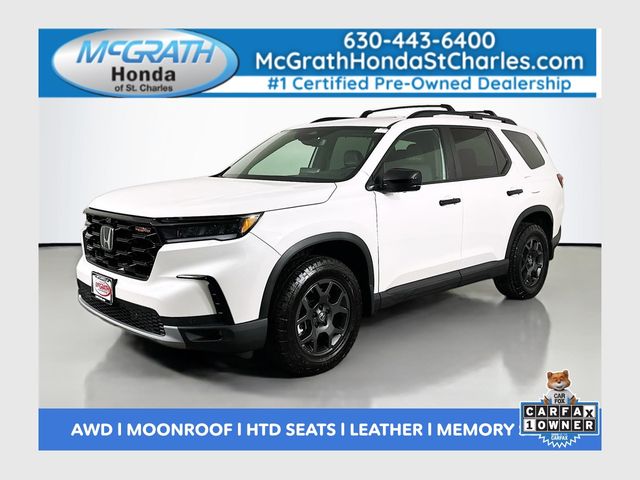 Platinum White Pearl 2025 Honda Pilot TrailSport AWD SUV / Crossover All-Wheel Drive Automatic