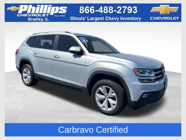 Reflex Silver Metallic 2019 Volkswagen Atlas SUV / Crossover All-Wheel Drive 8-Speed Automatic