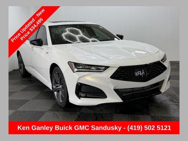 Platinum White Pearl 2023 Acura TLX Sedan All-Wheel Drive Automatic