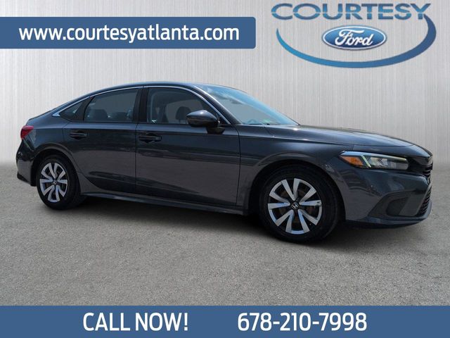 Meteorite Gray Metallic 2022 Honda Civic Sedan Front-Wheel Drive Continuously Variable Transmission