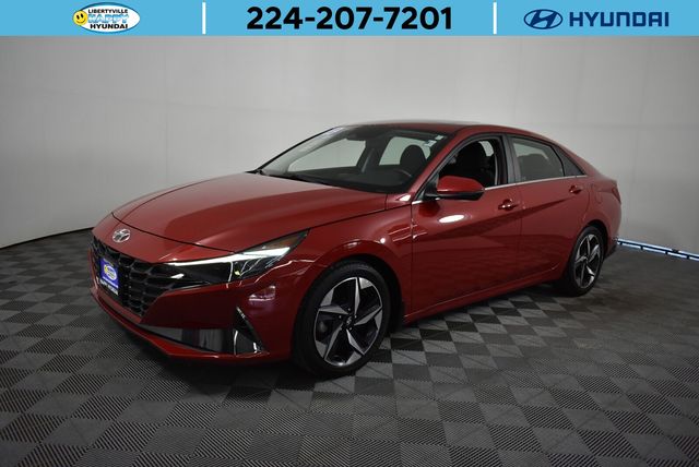 Scarlet Red Pearl 2022 Hyundai Elantra Sedan Front-Wheel Drive Continuously Variable Transmission