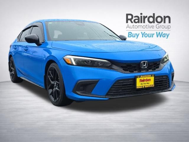 Boost Blue Pearl 2023 Honda Civic Hatchback Sport FWD Hatchback Front-Wheel Drive Continuously Variable Transmission