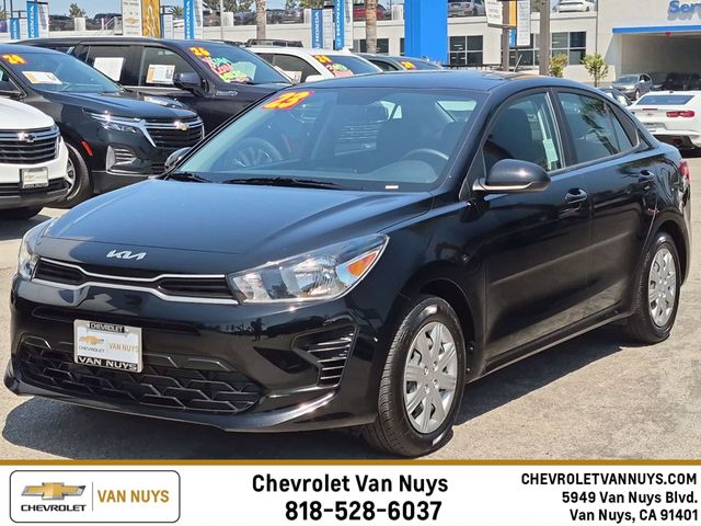 Aurora Black 2023 Kia Rio Sedan Front-Wheel Drive Continuously Variable Transmission