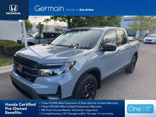 Sonic Gray Pearl 2025 Honda Ridgeline Sport+ AWD Pickup Truck All-Wheel Drive 9-Speed Automatic