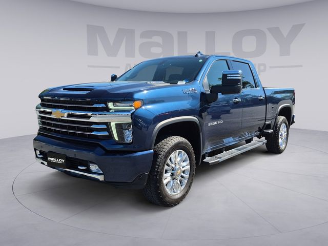 Blue Metallic 2022 Chevrolet Silverado 3500HD High Country Crew Cab 4WD Pickup Truck Four-Wheel Drive Automatic