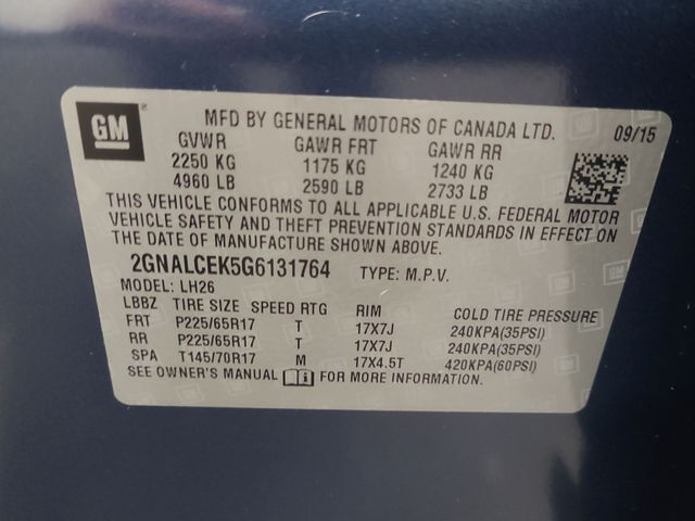 2016 – Chevrolet – Equinox