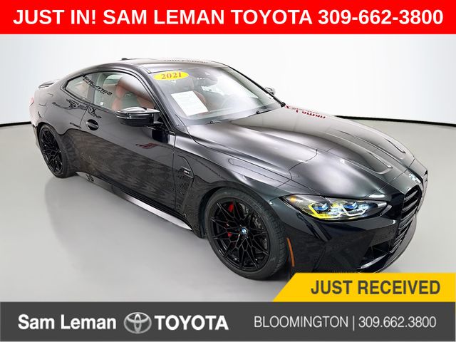 Black Sapphire Metallic 2021 BMW M4 RWD Coupe Rear-Wheel Drive 6-Speed Manual