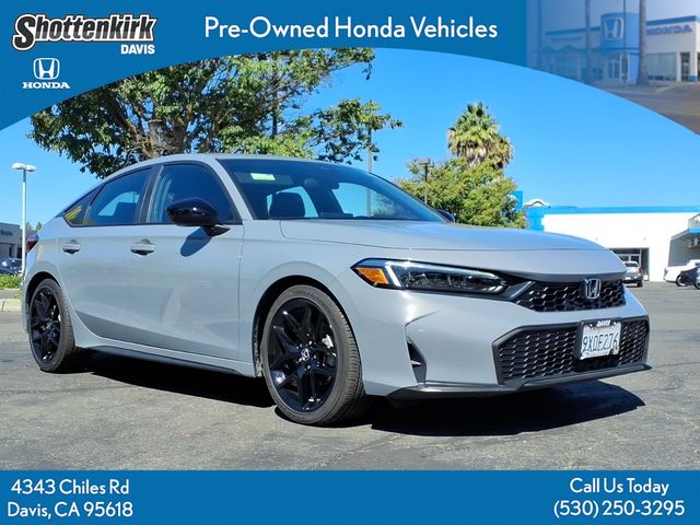 Urban Gray 2025 Honda Civic Hatchback Hatchback Front-Wheel Drive Continuously Variable Transmission
