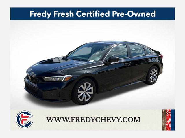 Black 2025 Honda Civic Sedan Front-Wheel Drive Continuously Variable Transmission