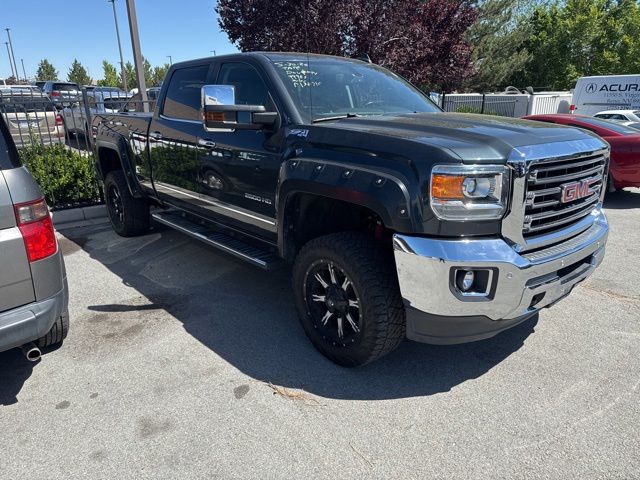 Dark Slate Metallic 2017 GMC Sierra 2500HD SLT Crew Cab SB 4WD Pickup Truck Four-Wheel Drive 6-Speed Automatic Overdrive