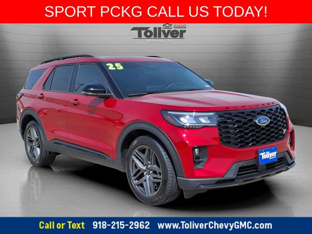 Red Metallic 2025 Ford Explorer SUV / Crossover All-Wheel Drive Automatic