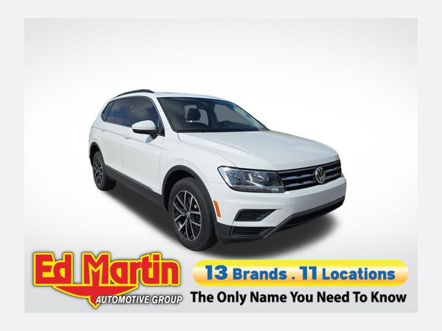 Pure White 2021 Volkswagen Tiguan SUV / Crossover All-Wheel Drive 8-Speed Automatic