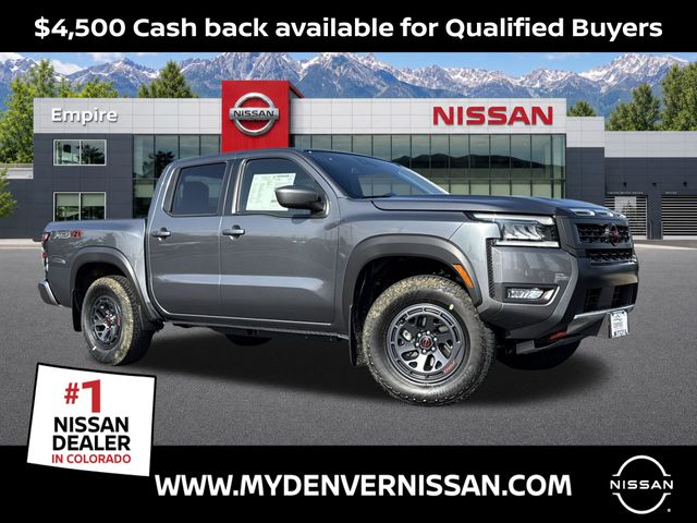 Gray (Gun Metallic) 2026 Nissan Frontier Pickup Truck Four-Wheel Drive 9-Speed Automatic Overdrive