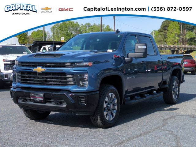 Lakeshore Blue Metallic 2025 Chevrolet Silverado 2500HD Custom Crew Cab 4WD Pickup Truck Four-Wheel Drive Automatic