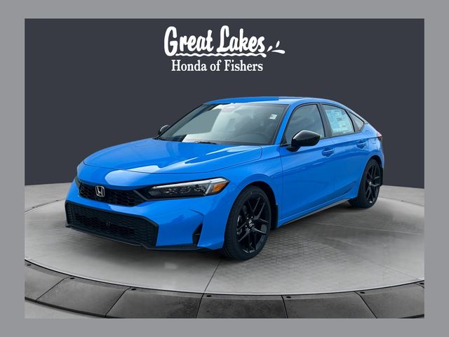 Boost Blue Pearl 2026 Honda Civic Hatchback Sport FWD Hatchback Front-Wheel Drive Continuously Variable Transmission