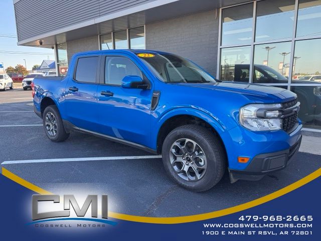Blue Metallic 2022 Ford Maverick Pickup Truck Front-Wheel Drive Continuously Variable Transmission