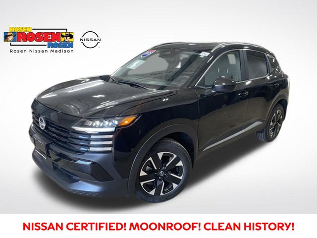 Super Black 2025 Nissan Kicks SV AWD SUV / Crossover All-Wheel Drive Continuously Variable Transmission