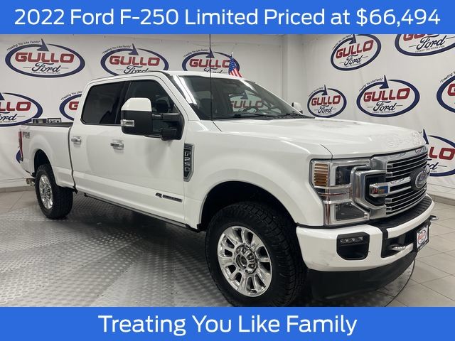 White Metallic 2022 Ford F-250 Super Duty Pickup Truck Four-Wheel Drive Automatic