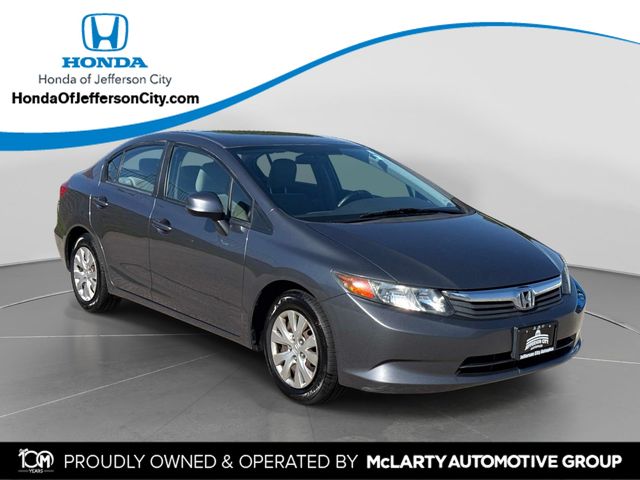 Polished Metal Metallic 2012 Honda Civic LX Sedan Front-Wheel Drive 5-Speed Automatic