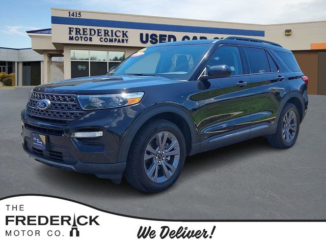 Agate Black Metallic 2022 Ford Explorer SUV / Crossover All-Wheel Drive Automatic