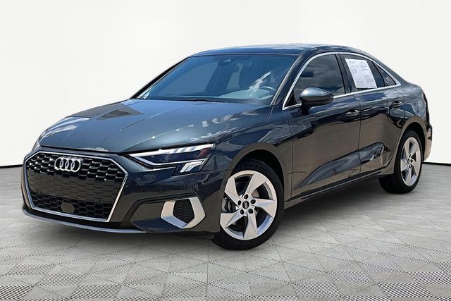 Manhattan Gray Metallic 2023 Audi A3 Sedan Front-Wheel Drive 7-Speed Automatic