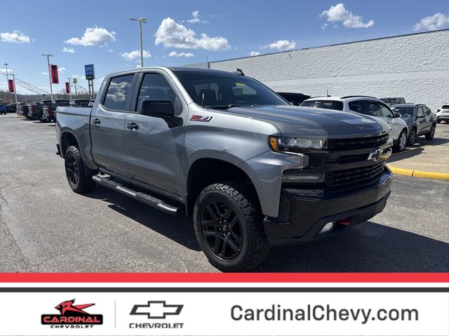 Gray (Satin Steel Metallic) 2022 Chevrolet Silverado 1500 LT Trail Boss Crew Cab 4WD Pickup Truck Four-Wheel Drive Automatic