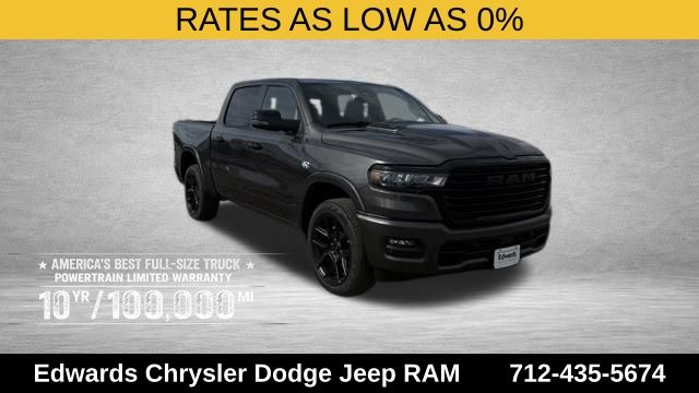 Gray (Granite Crystal Metallic Clearcoat) 2026 RAM 1500 Laramie Crew Cab 4WD Pickup Truck Four-Wheel Drive 8-Speed Automatic