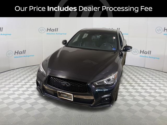 Black Opal Metallic 2023 INFINITI Q50 Sedan Rear-Wheel Drive 7-Speed Automatic Overdrive