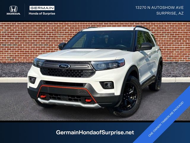 White Metallic 2022 Ford Explorer SUV / Crossover All-Wheel Drive Automatic