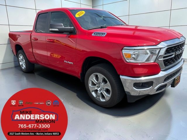 Flame Red Clearcoat 2022 RAM 1500 Pickup Truck Four-Wheel Drive 8-Speed Automatic
