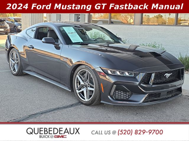 Dark Matter Gray Metallic 2024 Ford Mustang GT Fastback RWD Coupe Rear-Wheel Drive 6-Speed Manual
