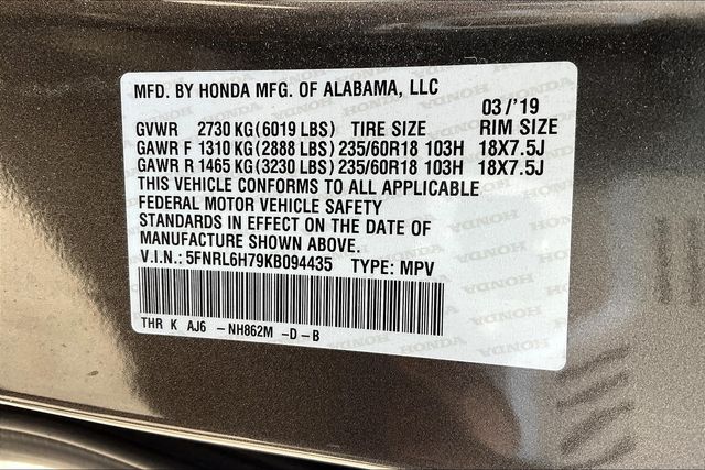 Used 2019 Honda Odyssey For Sale in OLIVE BRANCH, MS
