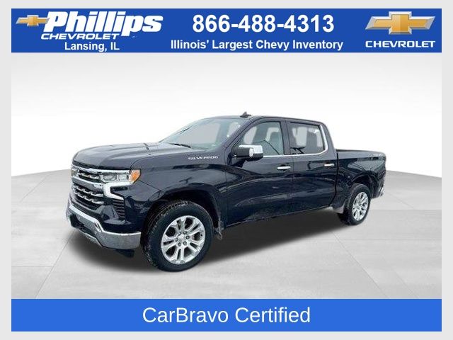 Dark Ash Metallic 2022 Chevrolet Silverado 1500 LTZ Crew Cab 4WD Pickup Truck Four-Wheel Drive Automatic