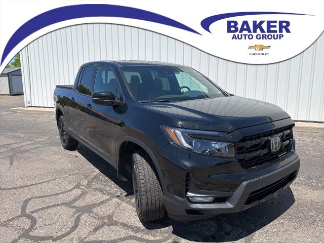 Crystal Black Pearl 2025 Honda Ridgeline Black Edition AWD Pickup Truck All-Wheel Drive 9-Speed Automatic
