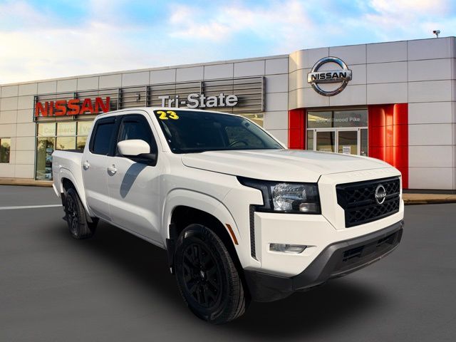 Glacier White 2023 Nissan Frontier Pickup Truck Four-Wheel Drive 9-Speed Automatic