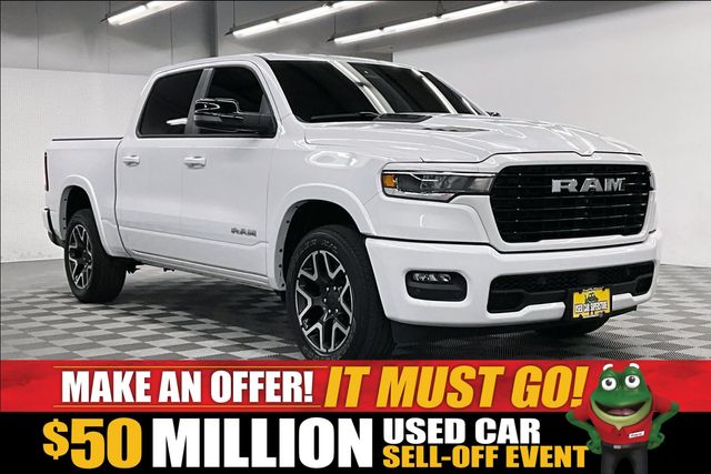 Bright White Clearcoat 2025 RAM 1500 Pickup Truck Four-Wheel Drive 8-Speed Automatic
