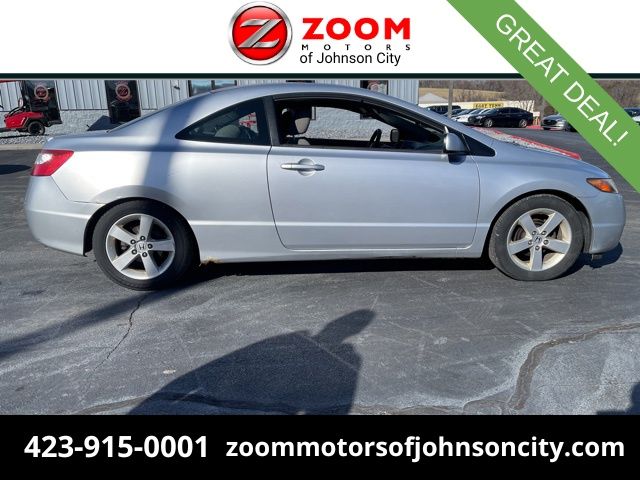 Silver 2008 Honda Civic Coupe Coupe Front-Wheel Drive 5-Speed Automatic