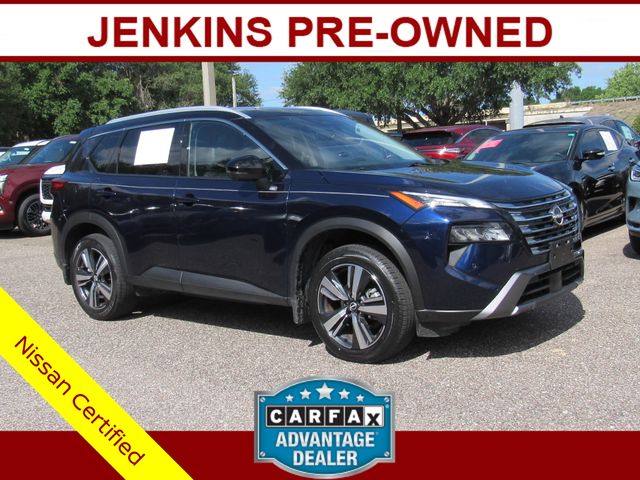 Deep Ocean Blue Pearl/Super Black 2025 Nissan Rogue SUV / Crossover Front-Wheel Drive Continuously Variable Transmission