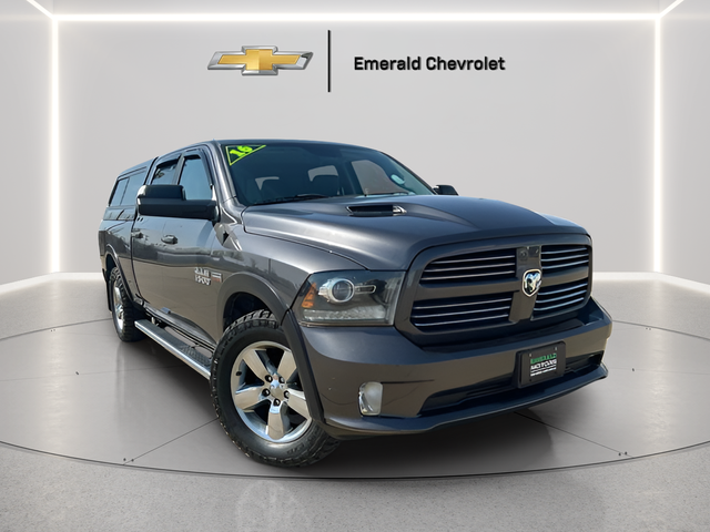Gray (Granite Crystal Metallic Clearcoat) 2016 RAM 1500 Sport Crew Cab 4WD Pickup Truck Four-Wheel Drive 8-Speed Automatic