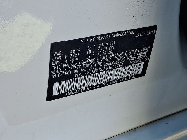 2025 Subaru Legacy Premium White at Rafferty Subaru